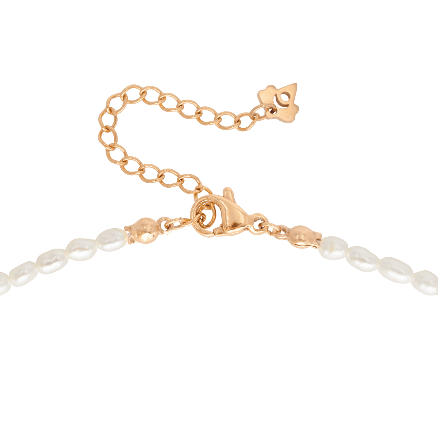 Fluidity Pearl Necklace Rose Gold