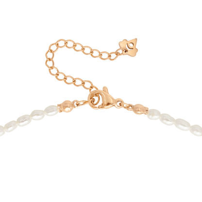 Fluidity Pearl Necklace Rose Gold