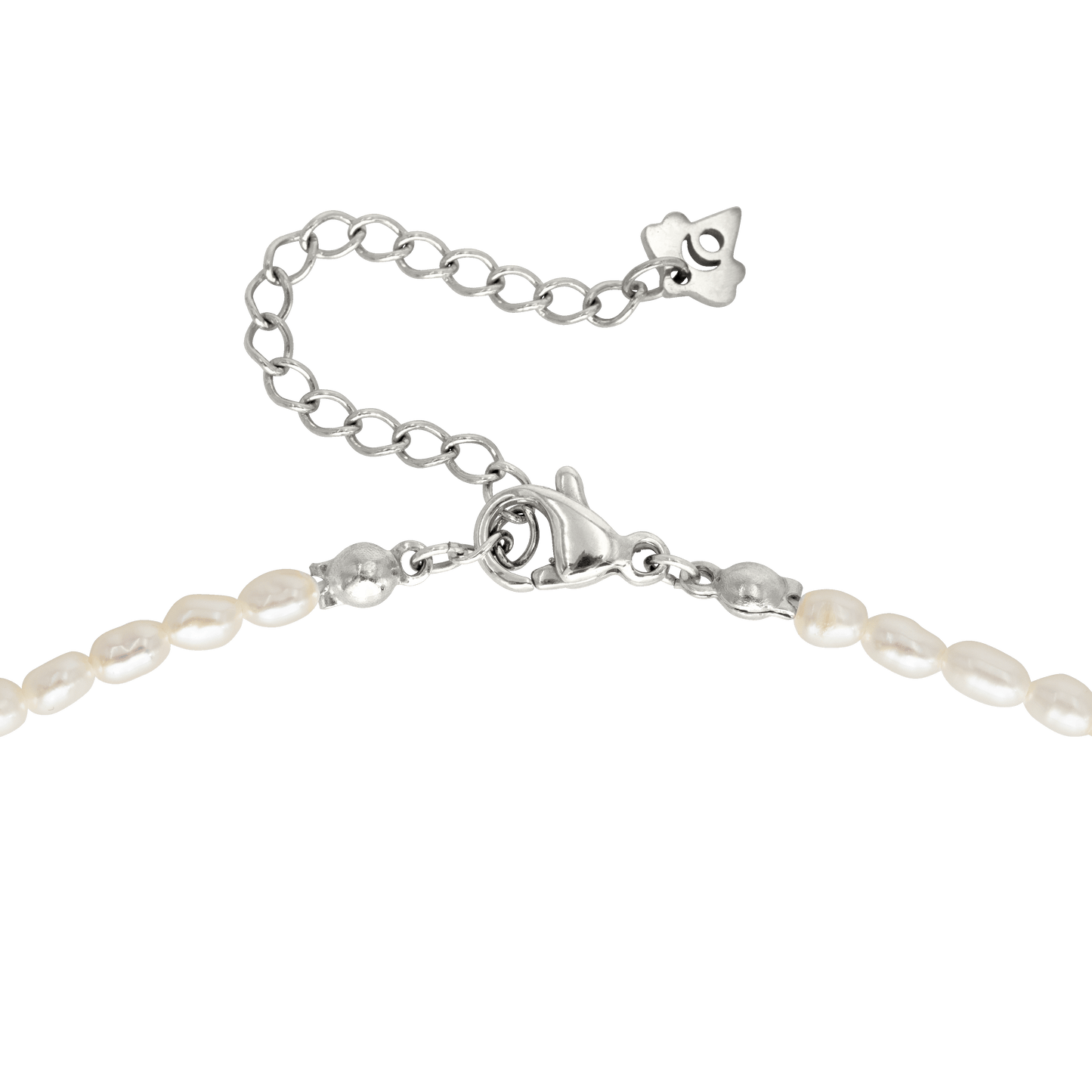 Fluidity Pearl Necklace Silver