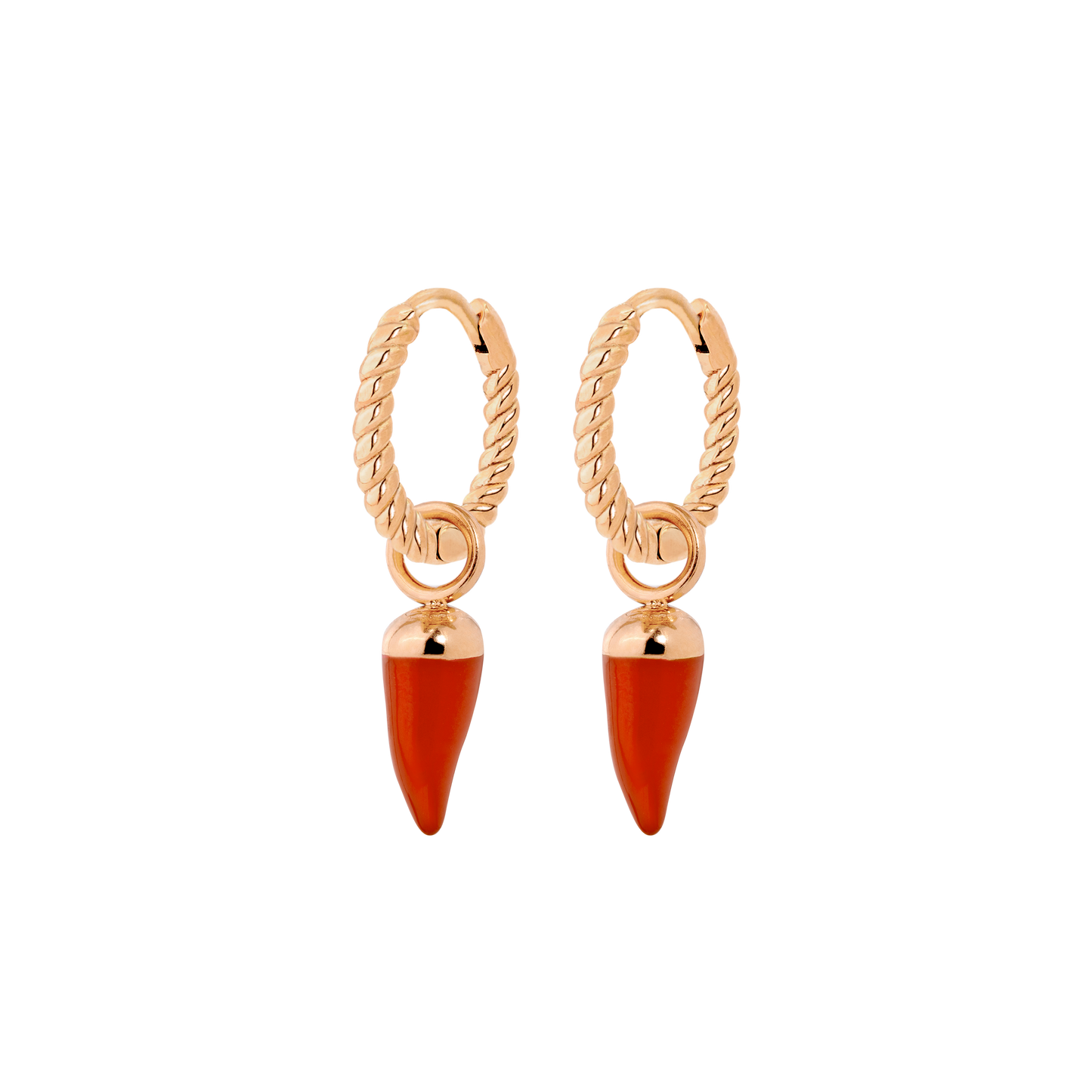 Hot 'n' Spicy Twisted Hoop Set Baby Rose Gold