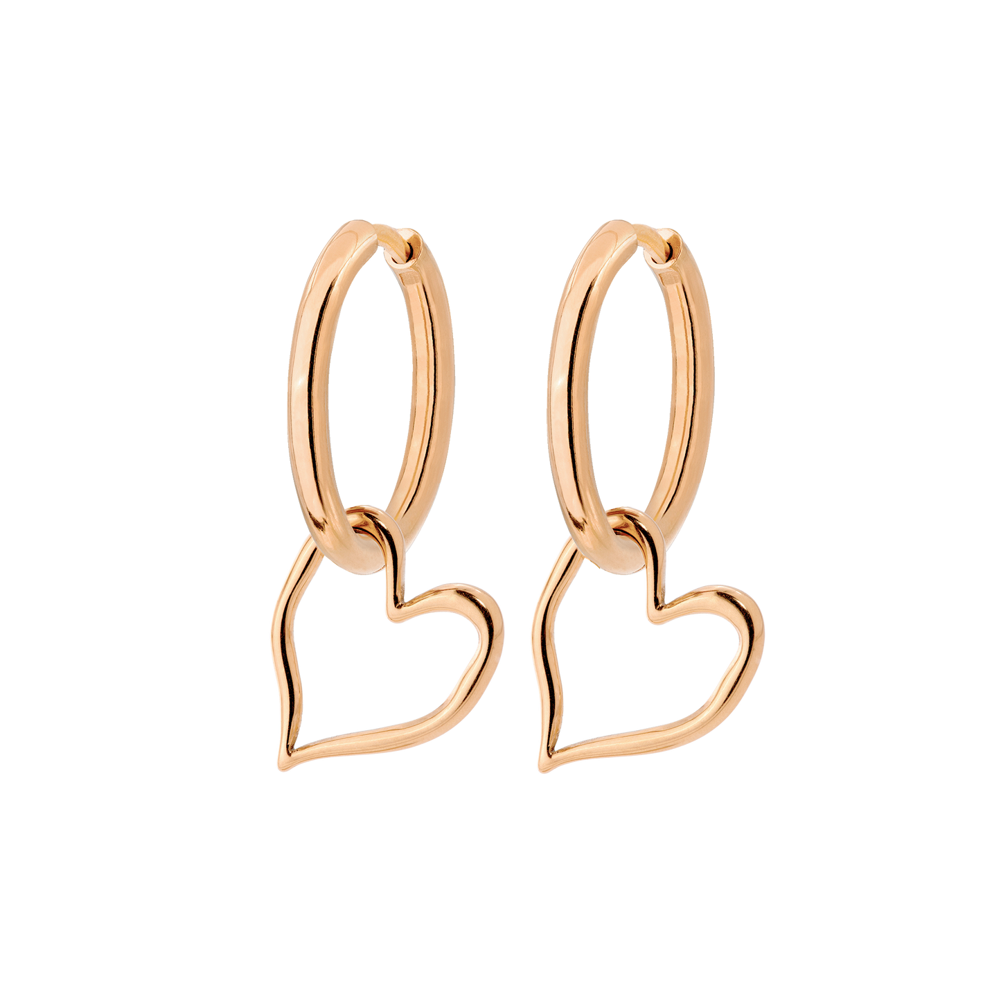 Melting Heart Hoop Set Medium Rose Gold
