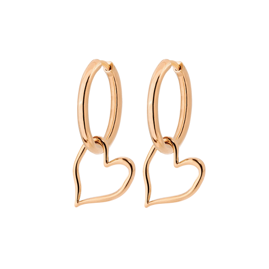 Melting Heart Hoop Set Medium Rose Gold