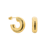 Spiral of Love Hoop Studs Small Gold