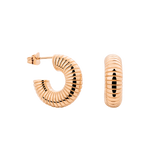 Spiral of Love Hoop Studs Small Rose Gold