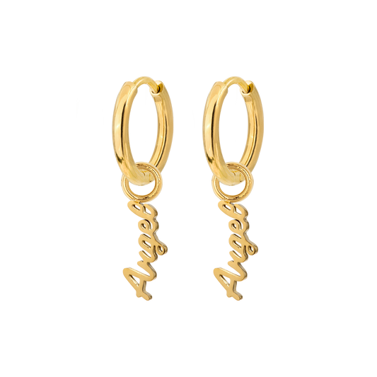 The Angel Hoop Set Small Gold
