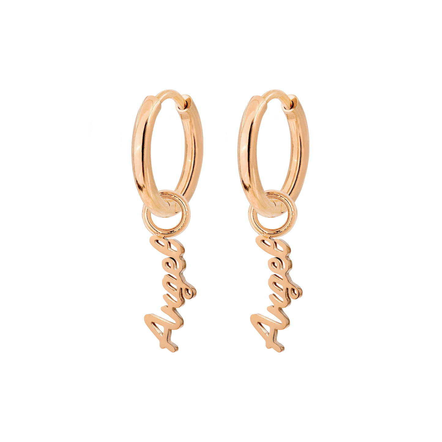 The Angel Hoop Set Small Rose Gold