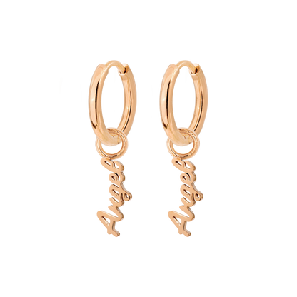 The Angel Hoop Set Small Rose Gold