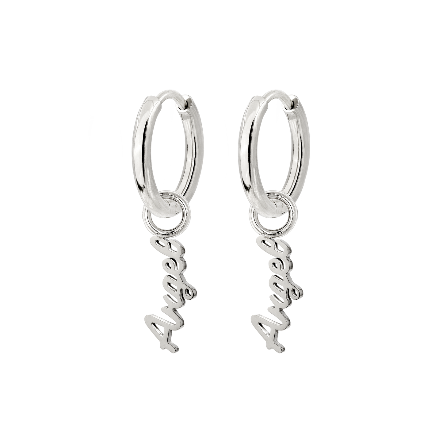 The Angel Hoop Set Small Silver