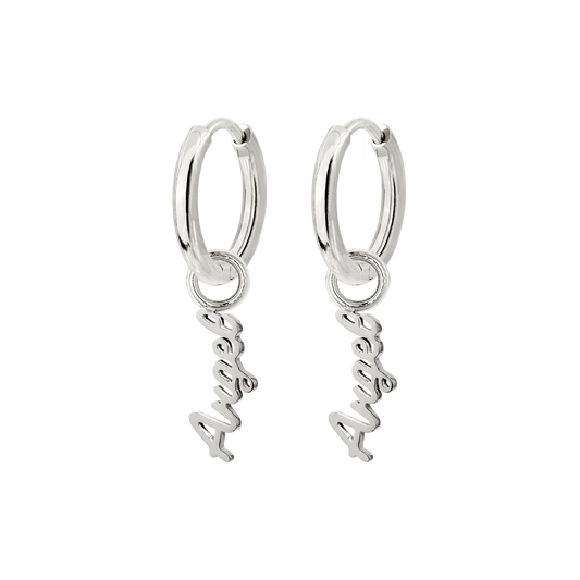 The Angel Hoop Set Small Silver