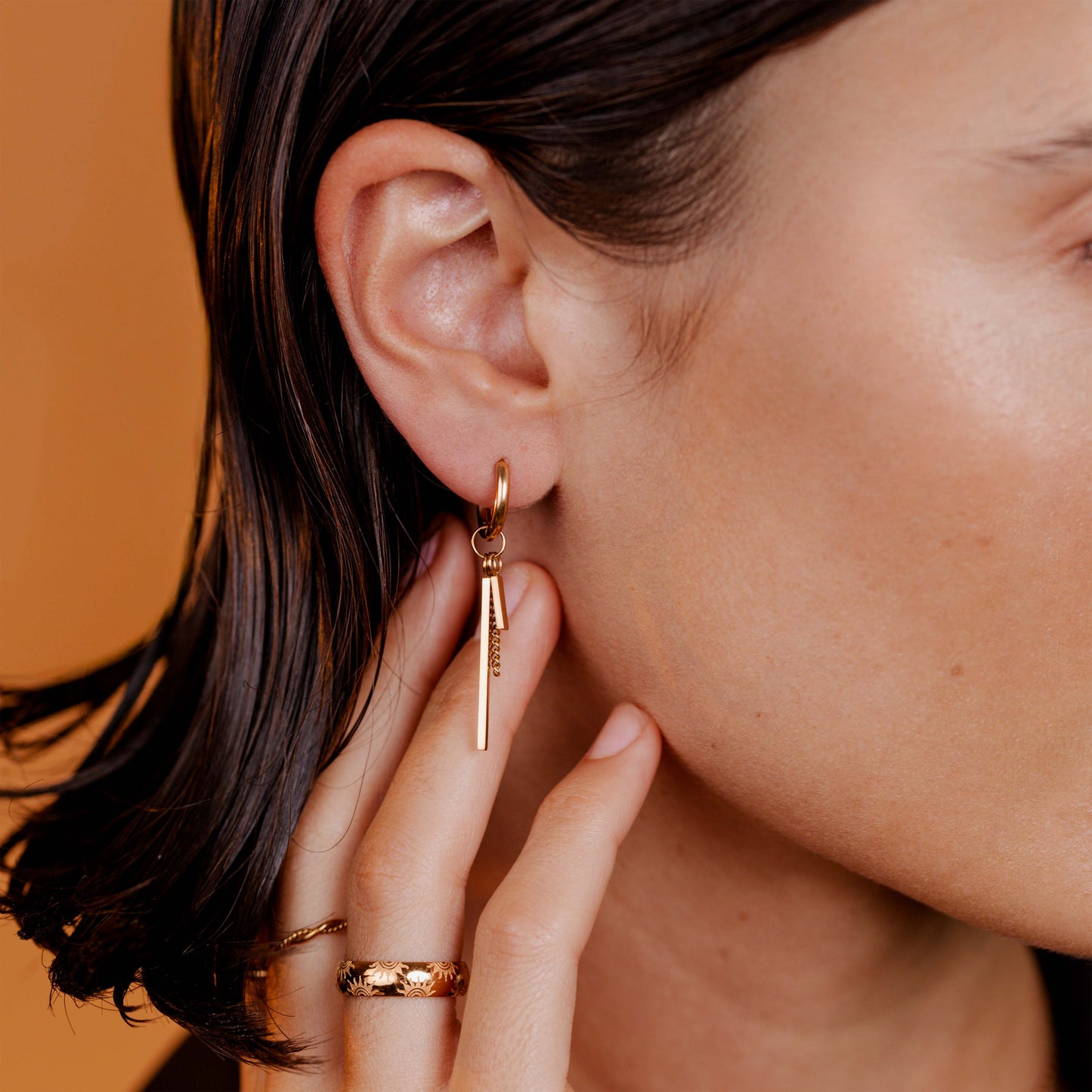 This and That Hoop Set Small Rose Gold