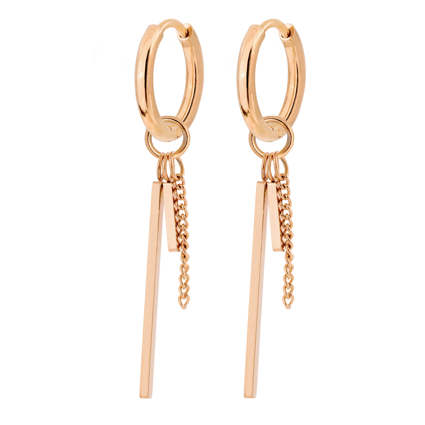 This and That Hoop Set Small Rose Gold