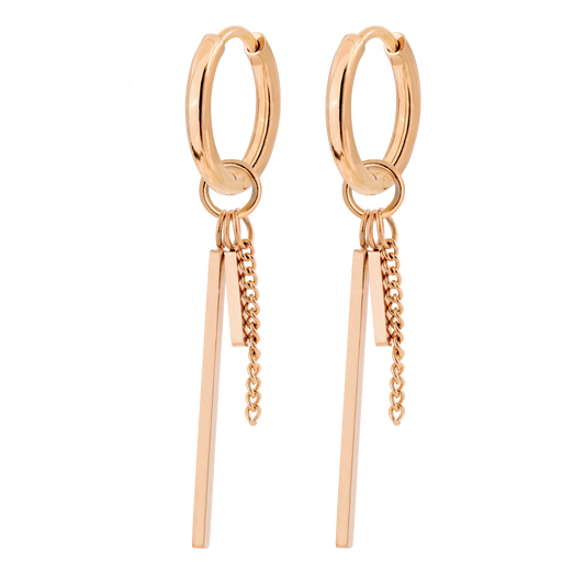 This and That Hoop Set Small Rose Gold