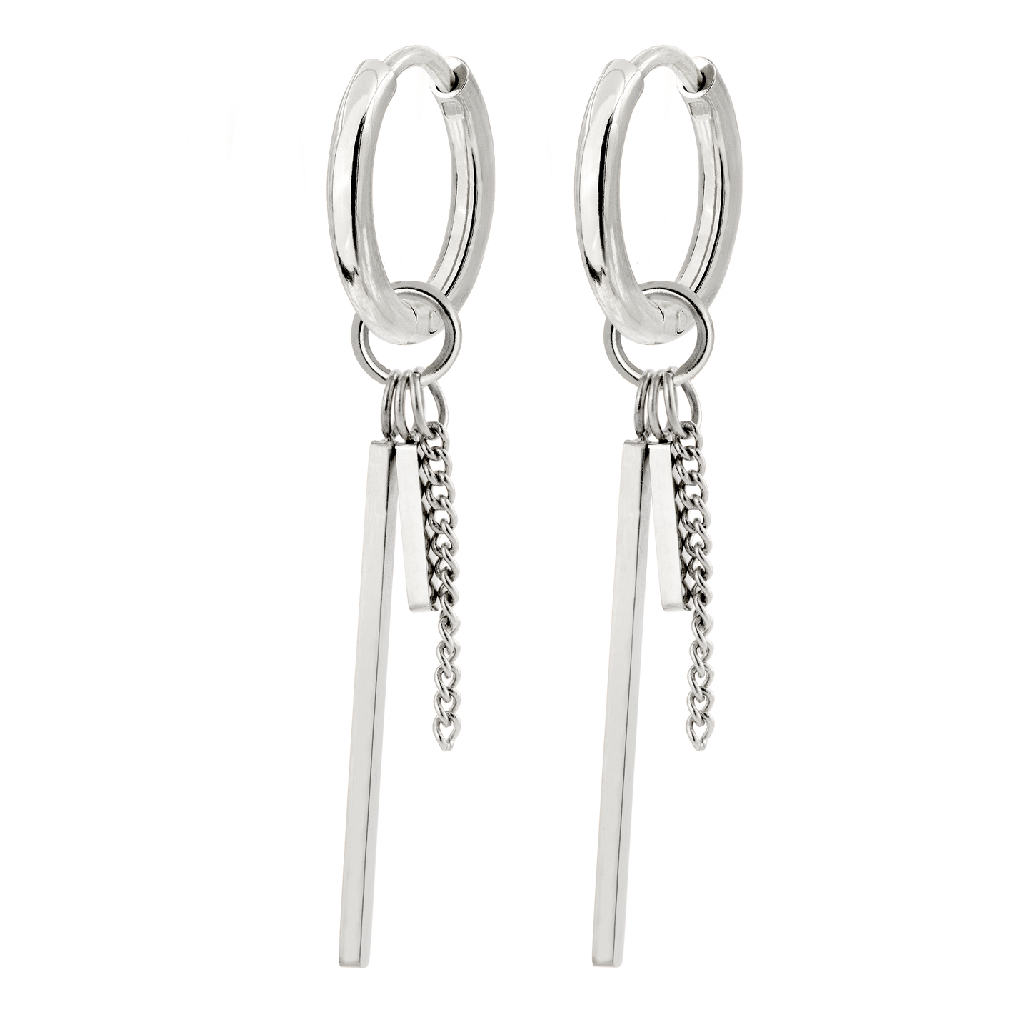 This and That Hoop Set Small Silver