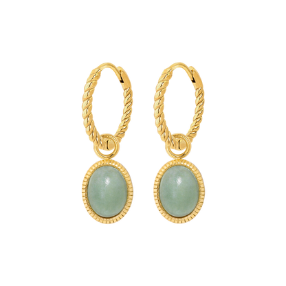 Vintage Tones Twisted Hoop Set Small Gold