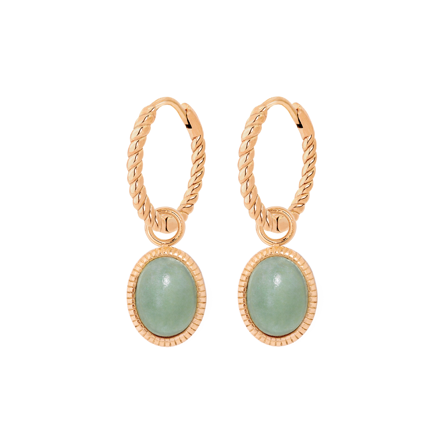 Vintage Tones Twisted Hoop Set Small Rose Gold