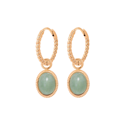Vintage Tones Twisted Hoop Set Small Rose Gold