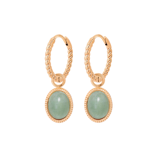 Vintage Tones Twisted Hoop Set Small Rose Gold