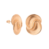 Winding Spiral Studs Rose Gold