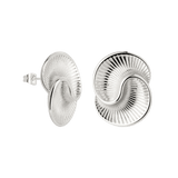 Winding Spiral Studs Silver
