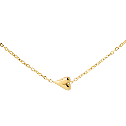 FREE Flowy Heart Necklace Gold