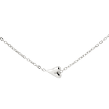 Flowy Heart Necklace Silver