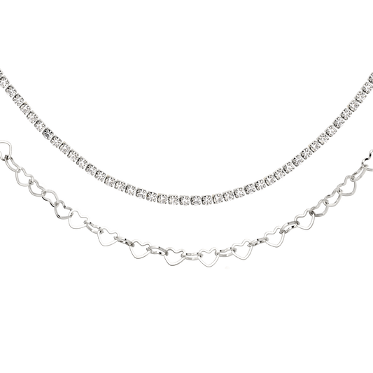 Glam Lover Necklace Bundle Silver
