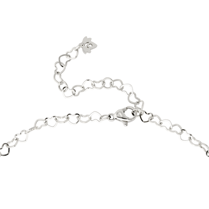 Heart after Heart Necklace Silver