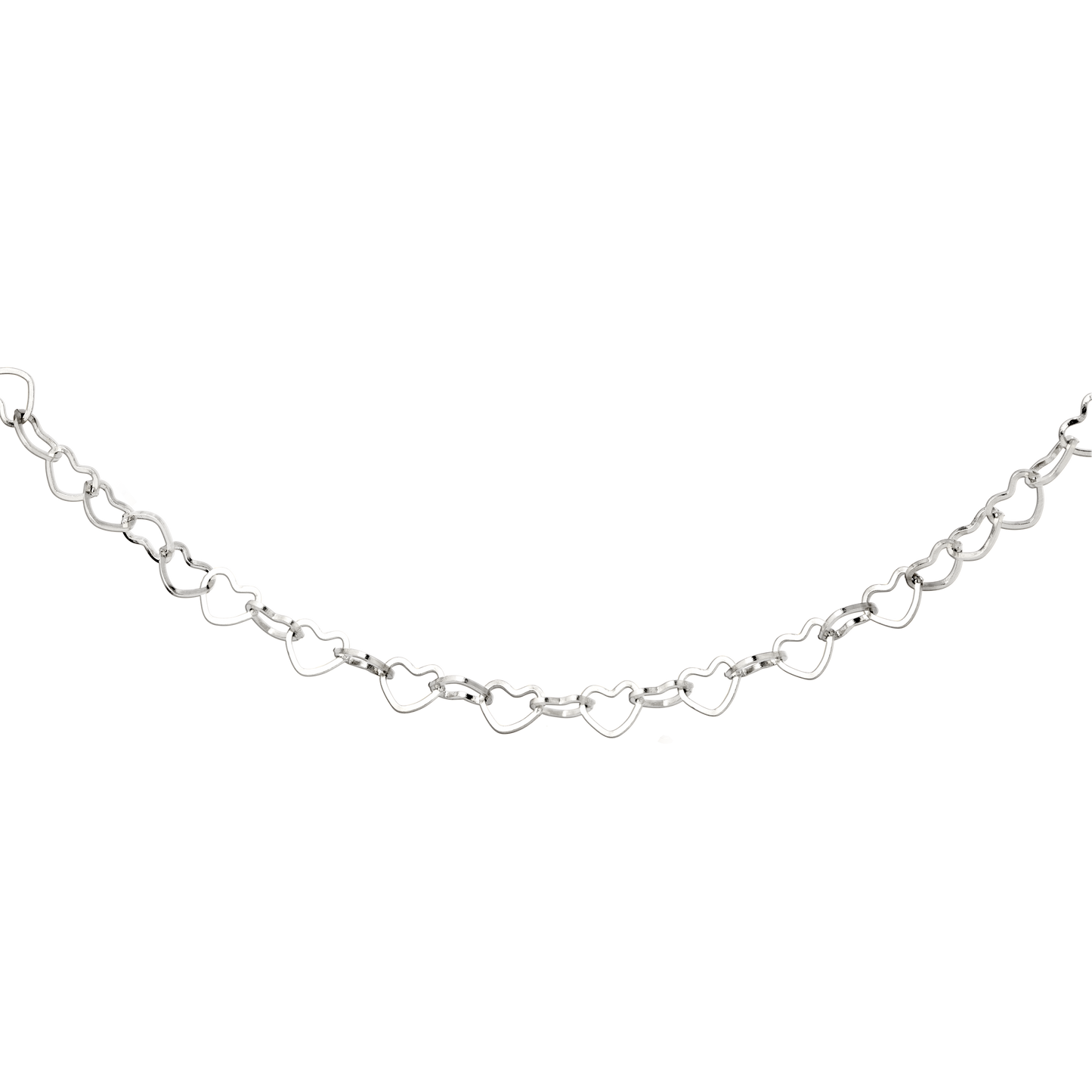 Heart after Heart Necklace Silver