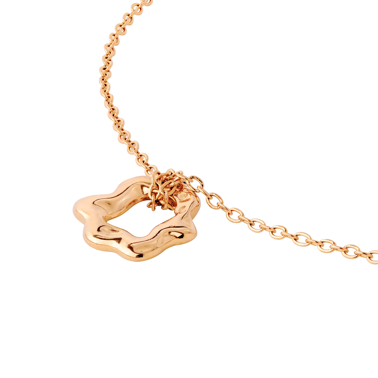 Melting Donut Necklace Rose Gold