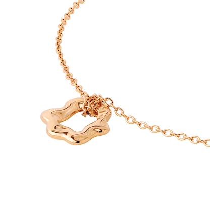 Melting Donut Necklace Rose Gold