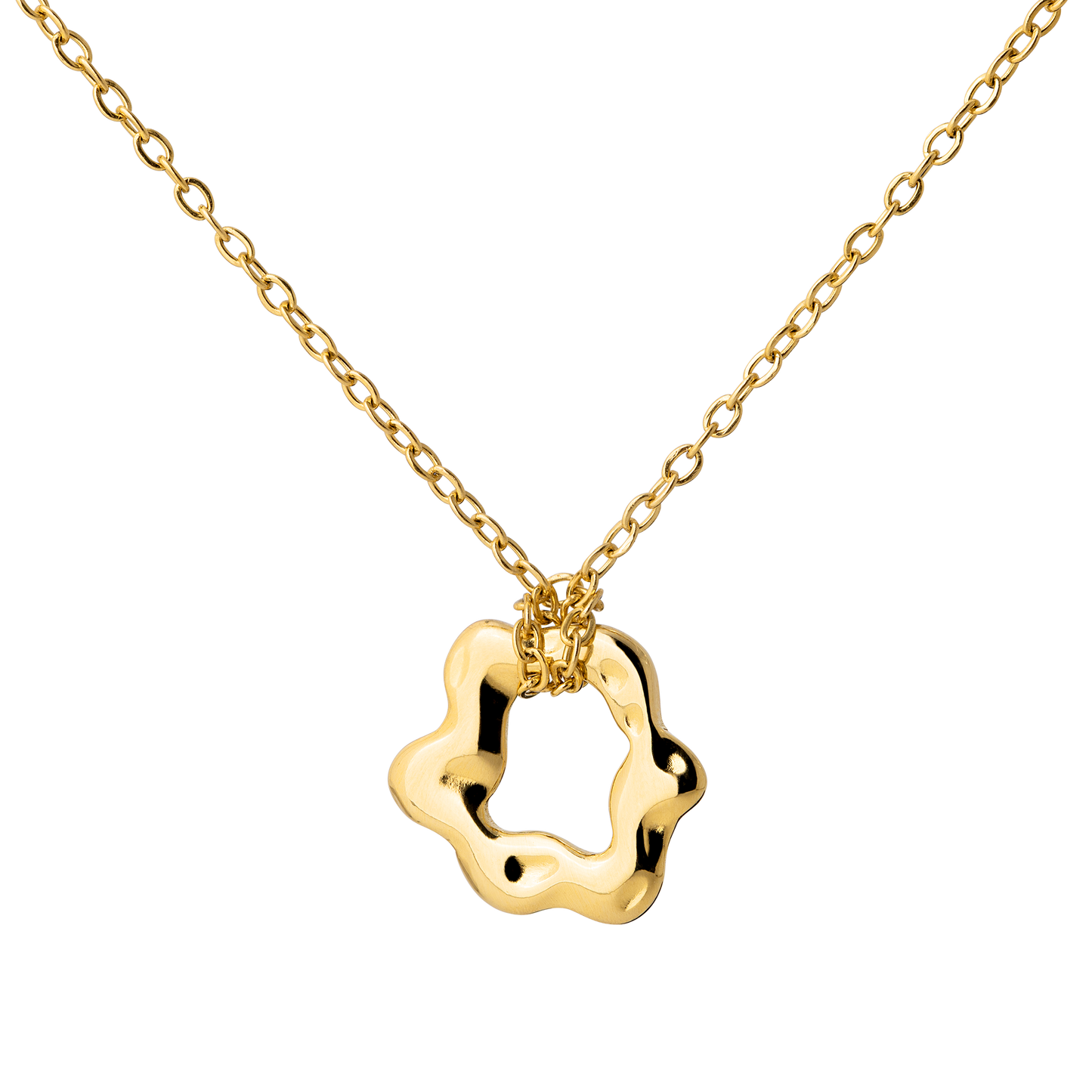 Melting Donut Necklace Gold