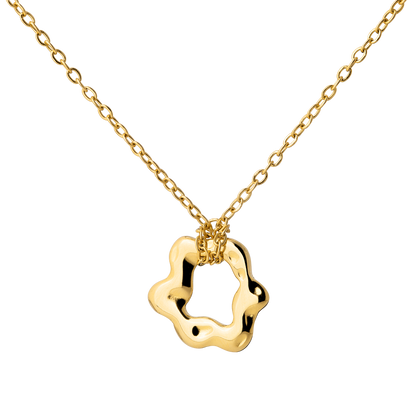 Melting Donut Necklace Gold