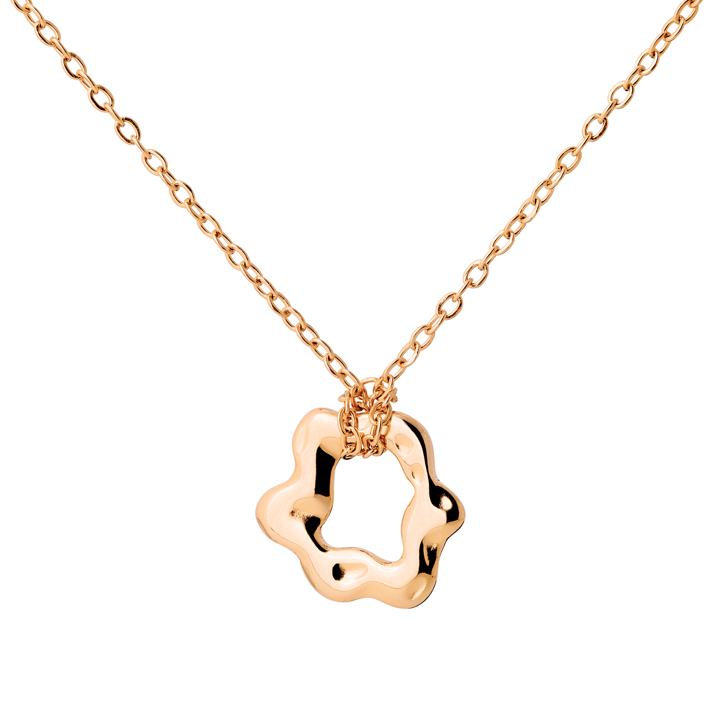 Melting Donut Necklace Rose Gold