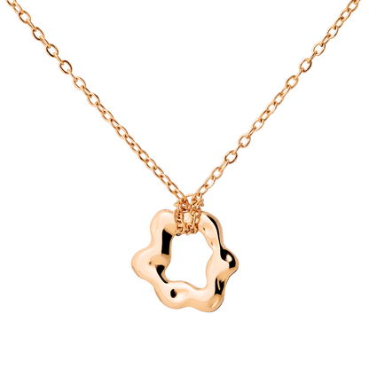 Melting Donut Necklace Rose Gold