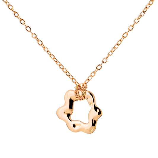Melting Donut Necklace Rose Gold
