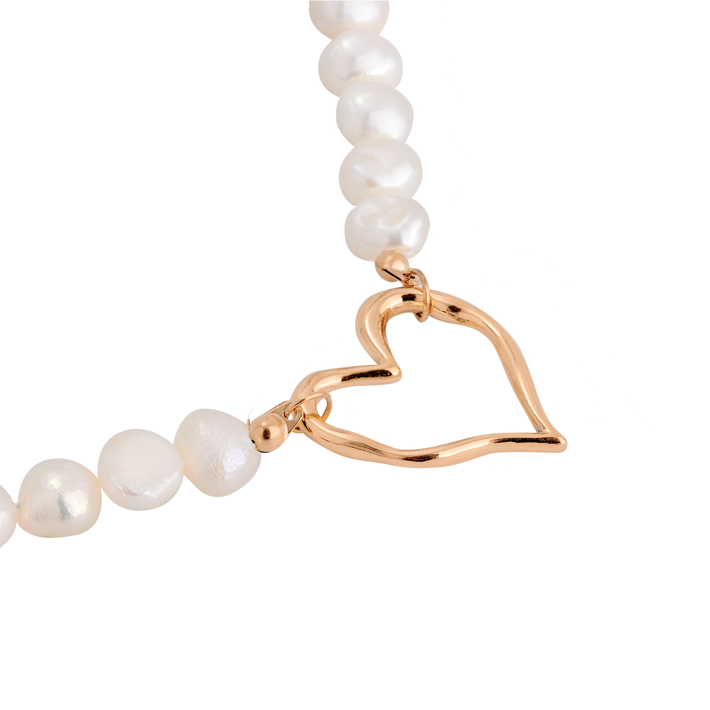 Melting Heart Pearl Bracelet Rose Gold