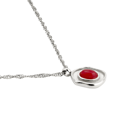 Scarlet Treasure Necklace Silver