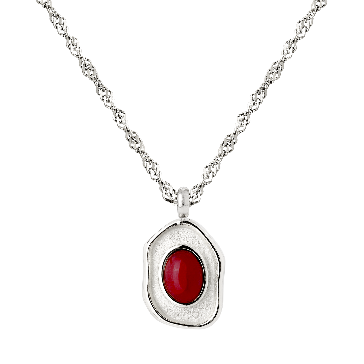 Scarlet Treasure Necklace Silver