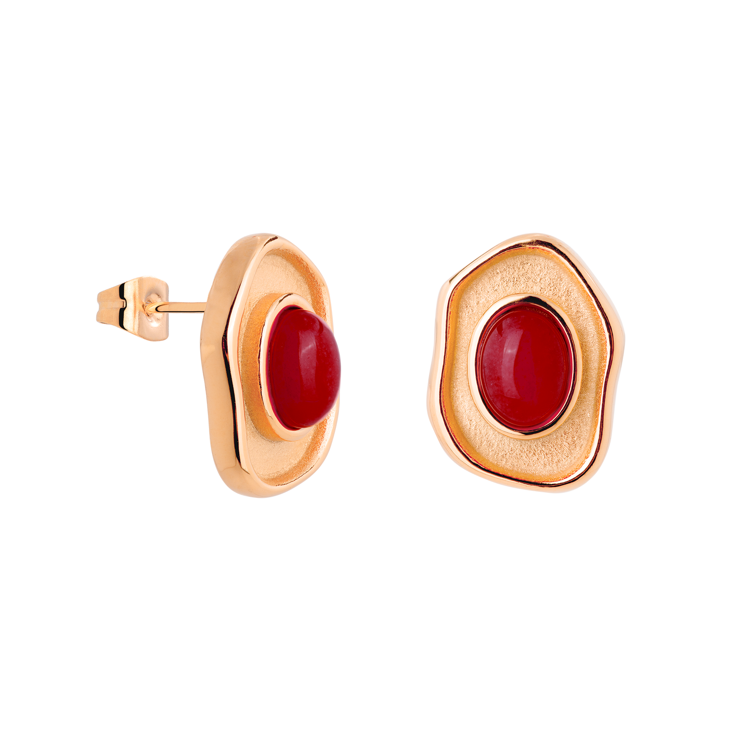 Scarlet Treasure Studs Rose Gold