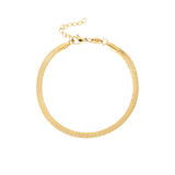 Slim Herringbone Bracelet Gold