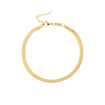 Slim Herringbone Bracelet Gold