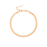 Slim Herringbone Bracelet Rose Gold