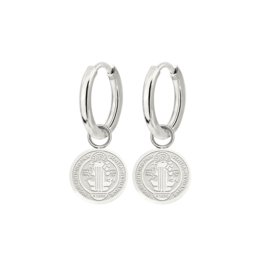 Coin Hoop Set Small Silver