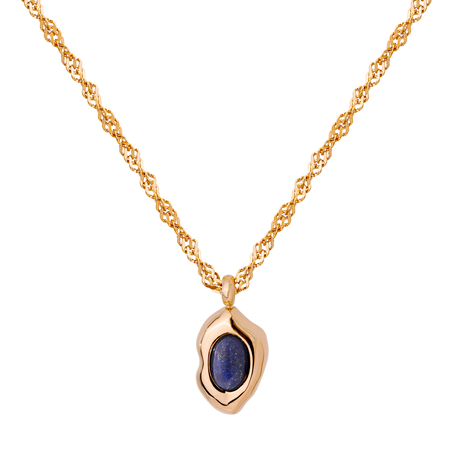 Blue Breeze Necklace Rose Gold