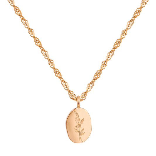 Bouquet Coin Necklace Rose Gold