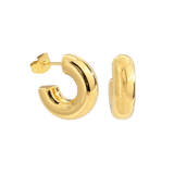 Bulky Hoop Studs Gold