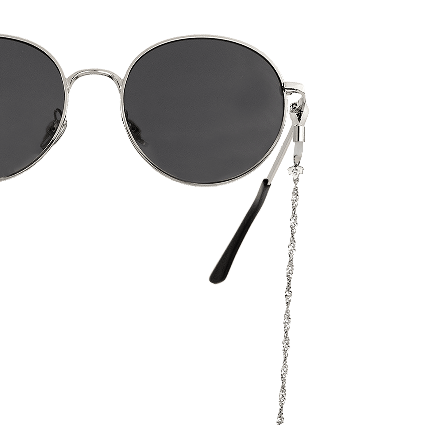 Curly Twist Sunglasses Chain Silver