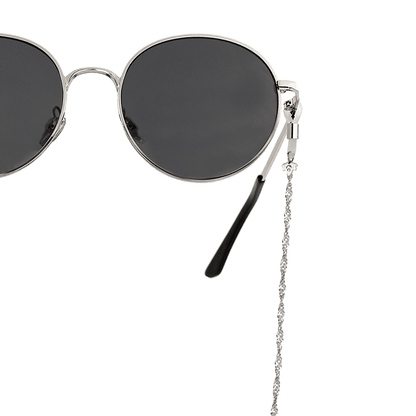 Curly Twist Sunglasses Chain Silver