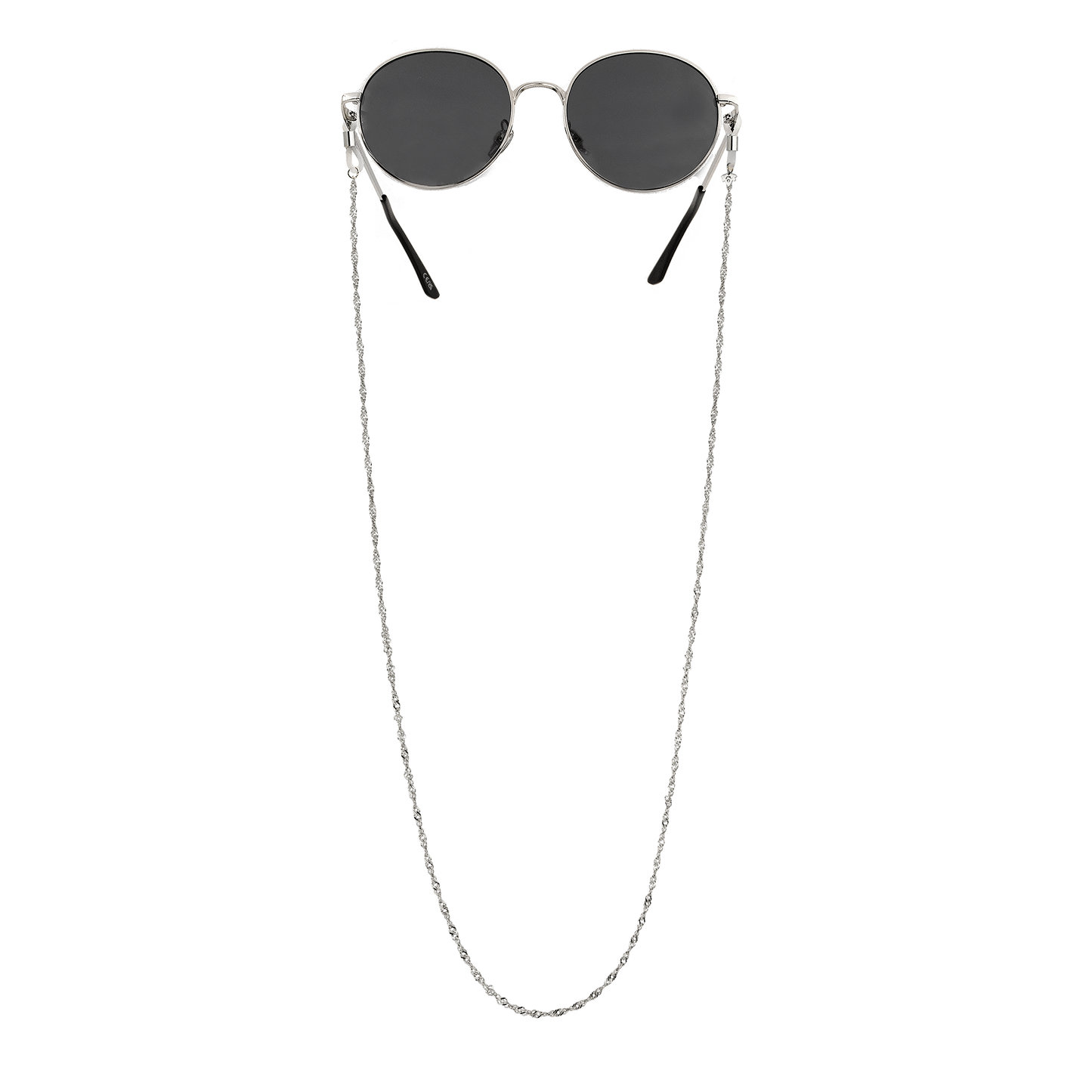 Curly Twist Sunglasses Chain Silver