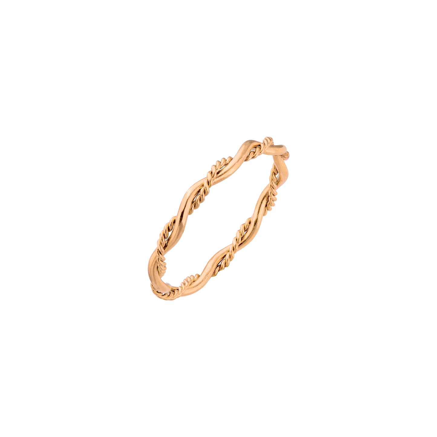 Curly Twist Ring Rose Gold